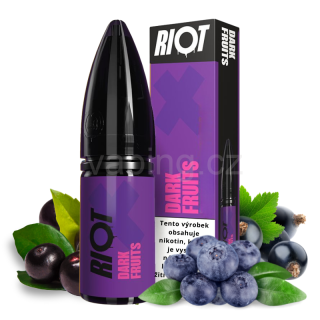 E-liquid Salt RIOT X s příchutí DARK FRUITS 10ml (borůvky, acai a černý rybíz) 5mg