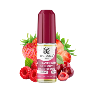 Bar Juice 5000 Salt - STRAWBERRY CHERRY RASPBERRY 20mg (jahoda, třešeň a malina) 10ml