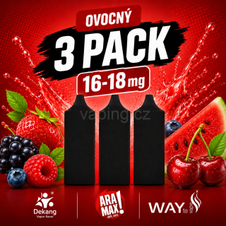 E-liquidy ovocný mix 16-18mg (3x10ml)