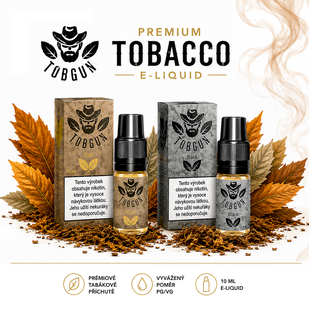 TOBGUN české tabákové e-liquidy